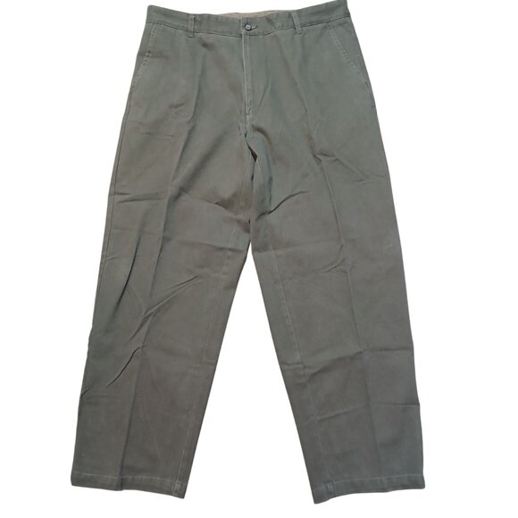 St Johns Bay Mens 40x32 Sueded Twill Pants Flat-Front Durable Heavyweight - Picture 7 of 10